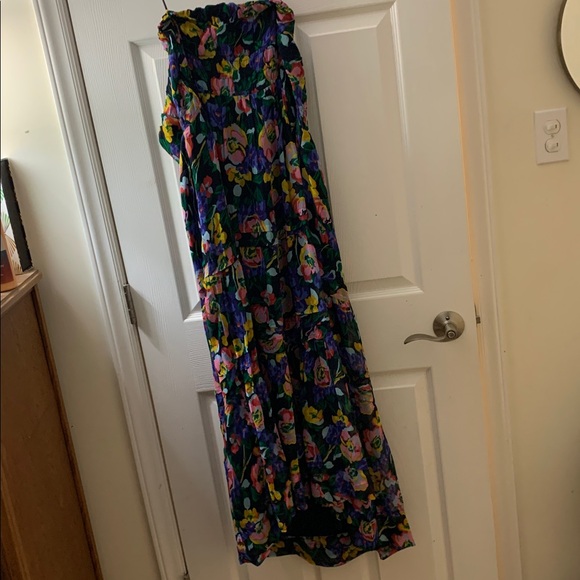 Anthropologie floral strapless maxi somerset dress sz XL - Picture 7 of 7